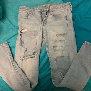american eagle ripped jeggings